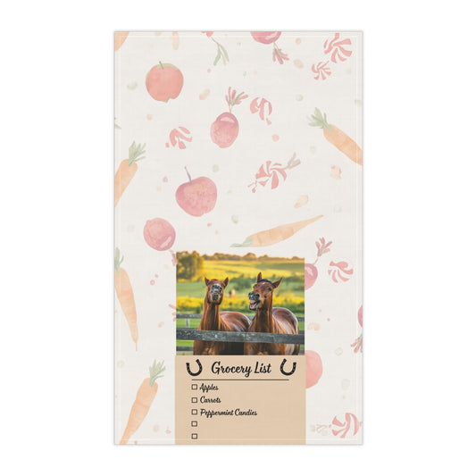 Funny Horse-Themed Tea Towels for Farmhouse Decor, Equine Kitchen Accessories, Rustic Home Essentials, Gift for Animal Lovers