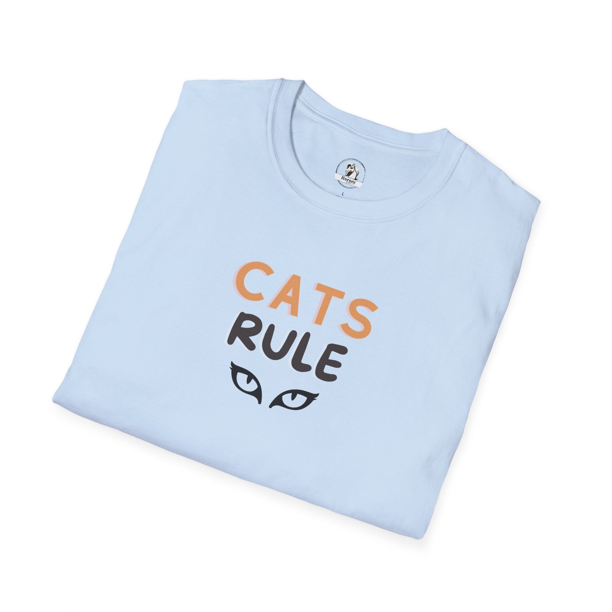 Cats Rule T‑Shirt — Cute Cat Eyes Graphic Tee for Cat Lovers