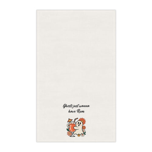 "Ghosts just wanna have Rum" Boo-tifully Tipsy Ghost Kitchen Towels, Halloween Kitchen Decor, Fun Gifts for Home, Funny Dish Towels, Spooky Party Essentials