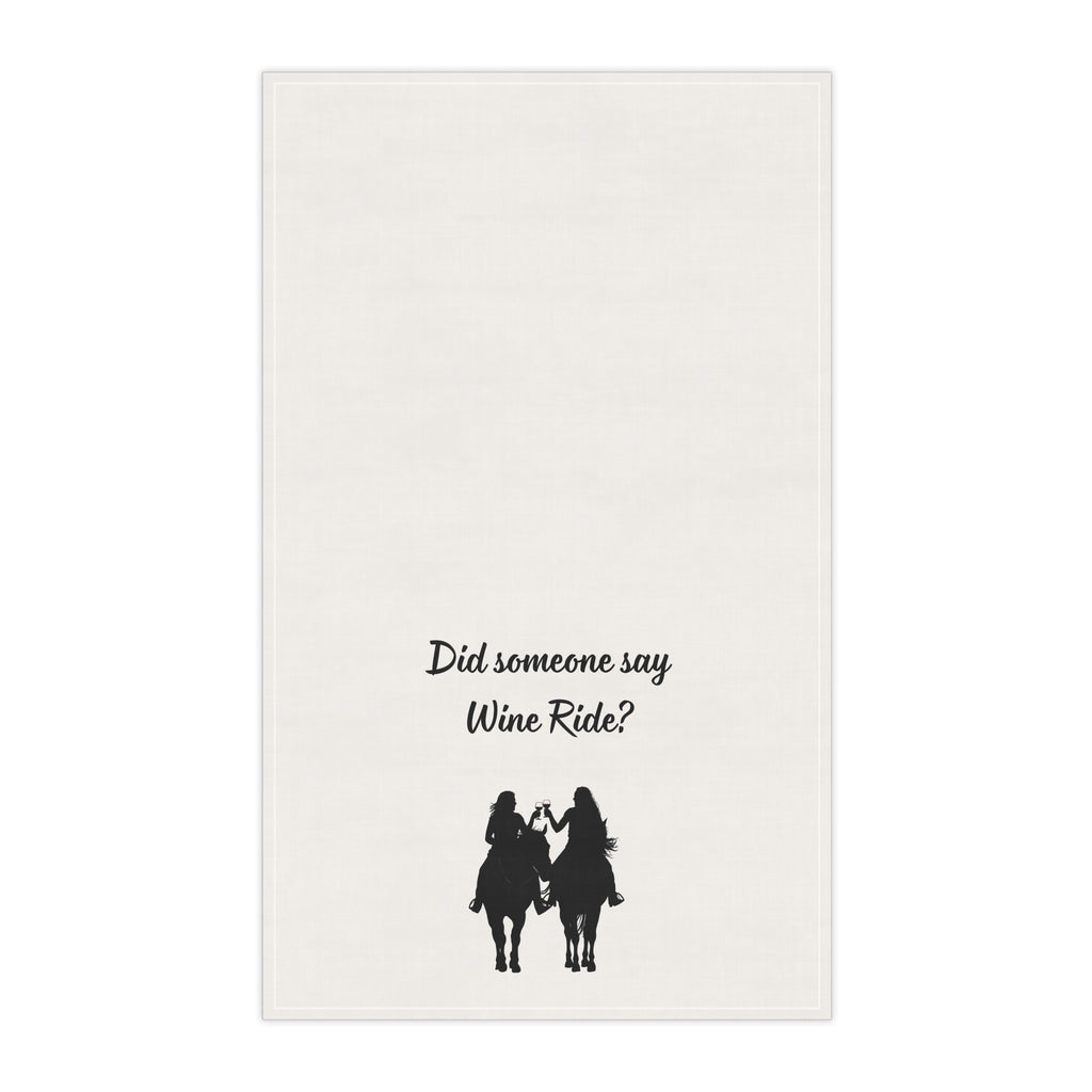 "Did someone say Wine Ride?" Cowgirl Wine Ride Tea/Bar Towels, Western Kitchen Decor, Retro Cowgirl Design, Farmhouse Towels, Kitchen Towels with Wine Theme, Vintage Tea