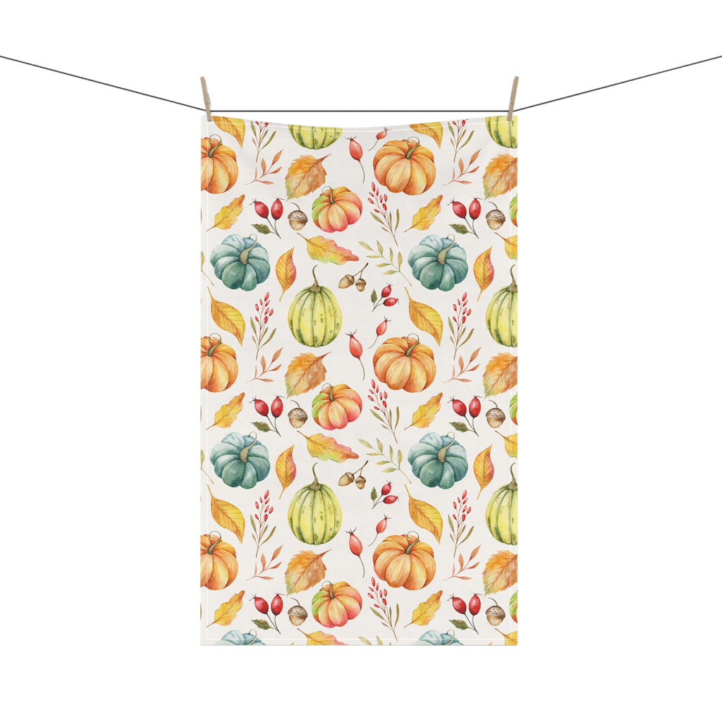 Autumn Harvest Tea Towels | Fall Decor, Kitchen Textile, Thanksgiving, Home Gift, Pumpkin Design
