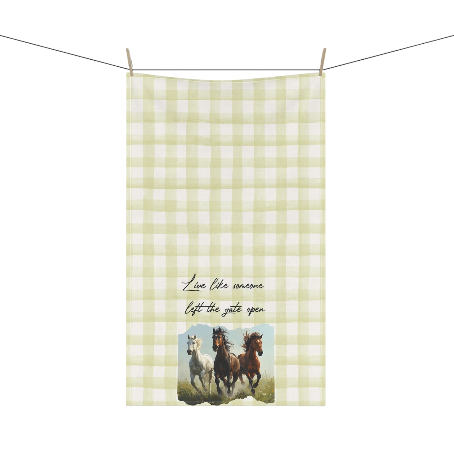 Rustic Horse Tea Towels, Farmhouse Kitchen Decor, Gift for Horse Lovers, Country Home, Eco-Friendly Cotton Towels