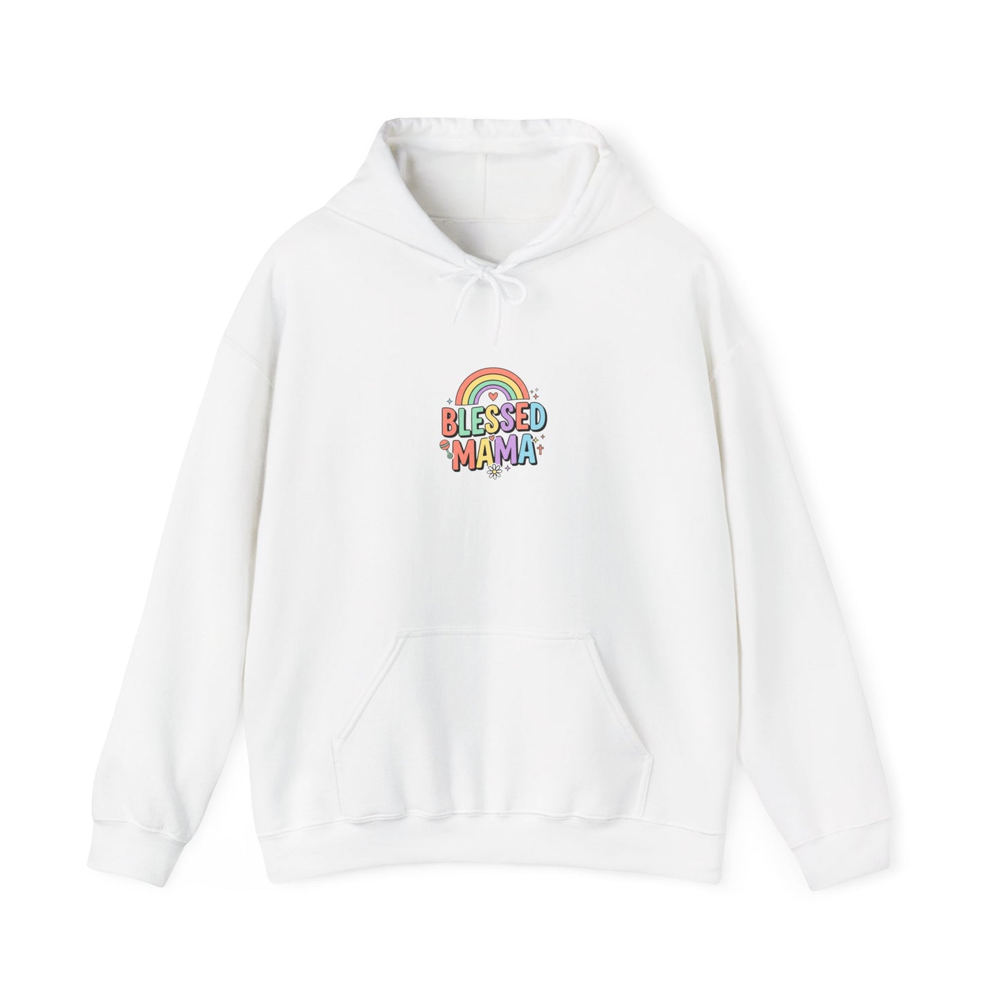 Blessed Mama Rainbow Hoodie | Christian Scripture, Colorful Faith