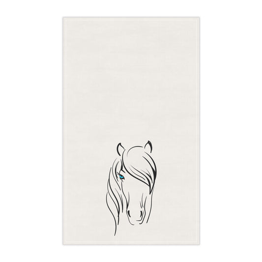 Elegant Horse Tea Towels, Farmhouse Kitchen Decor, Animal Lover Gift, Boho Home Accessories, Elegant Equine Kitchen Towels, Unique Horse Art