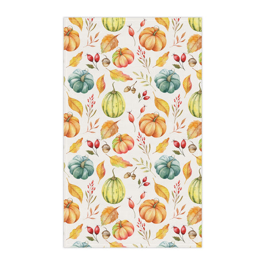 Autumn Harvest Tea Towels | Fall Decor, Kitchen Textile, Thanksgiving, Home Gift, Pumpkin Design