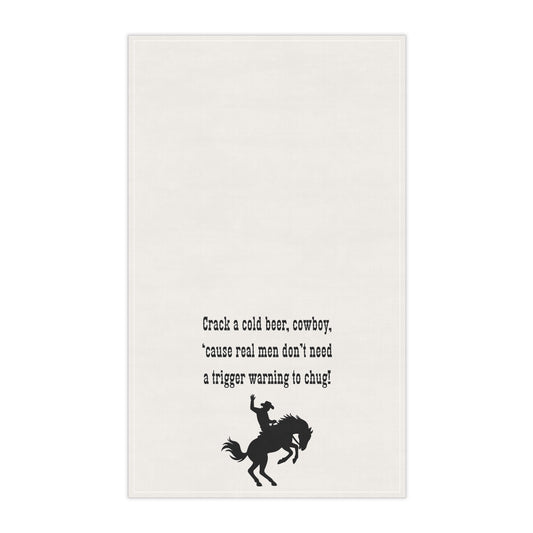 Cowboy Humor Tea/Bar Towels, Fun Kitchen Decor, Western Style Towels, Great for Gifting, Rustic Home, Barbecue Essentials