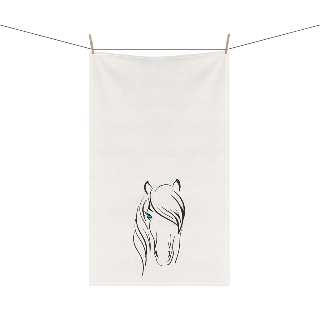 Elegant Horse Tea Towels, Farmhouse Kitchen Decor, Animal Lover Gift, Boho Home Accessories, Elegant Equine Kitchen Towels, Unique Horse Art