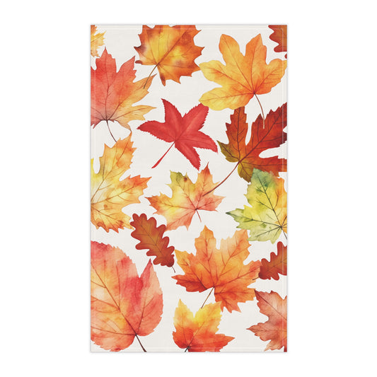 Autumn Leaves Tea Towels, Cozy Kitchen Decor, Fall Kitchen Textiles, Harvest Gifts, Seasonal Home Accessories
