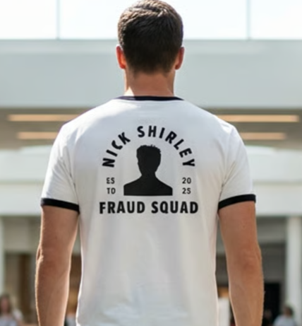 Nick Shirley Fraud Squad Ringer T-Shirt