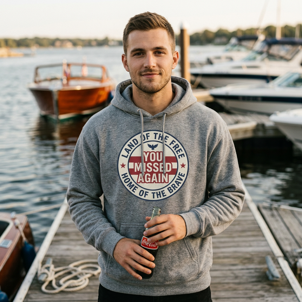 You Missed Again | Land of the Free | Home of the Bravie Hoodie