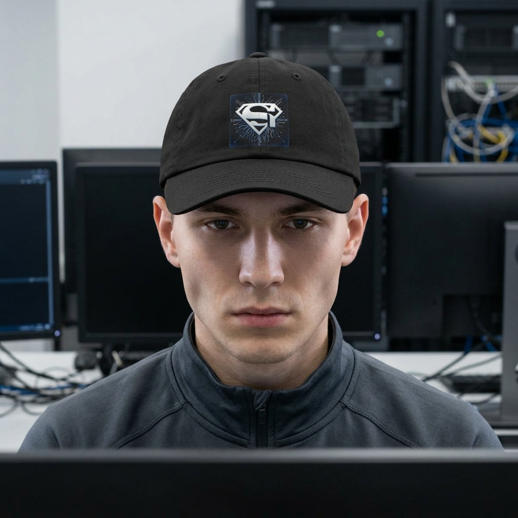 Super Intelligence SI Dad Hat — Vintage Shield Logo Cap