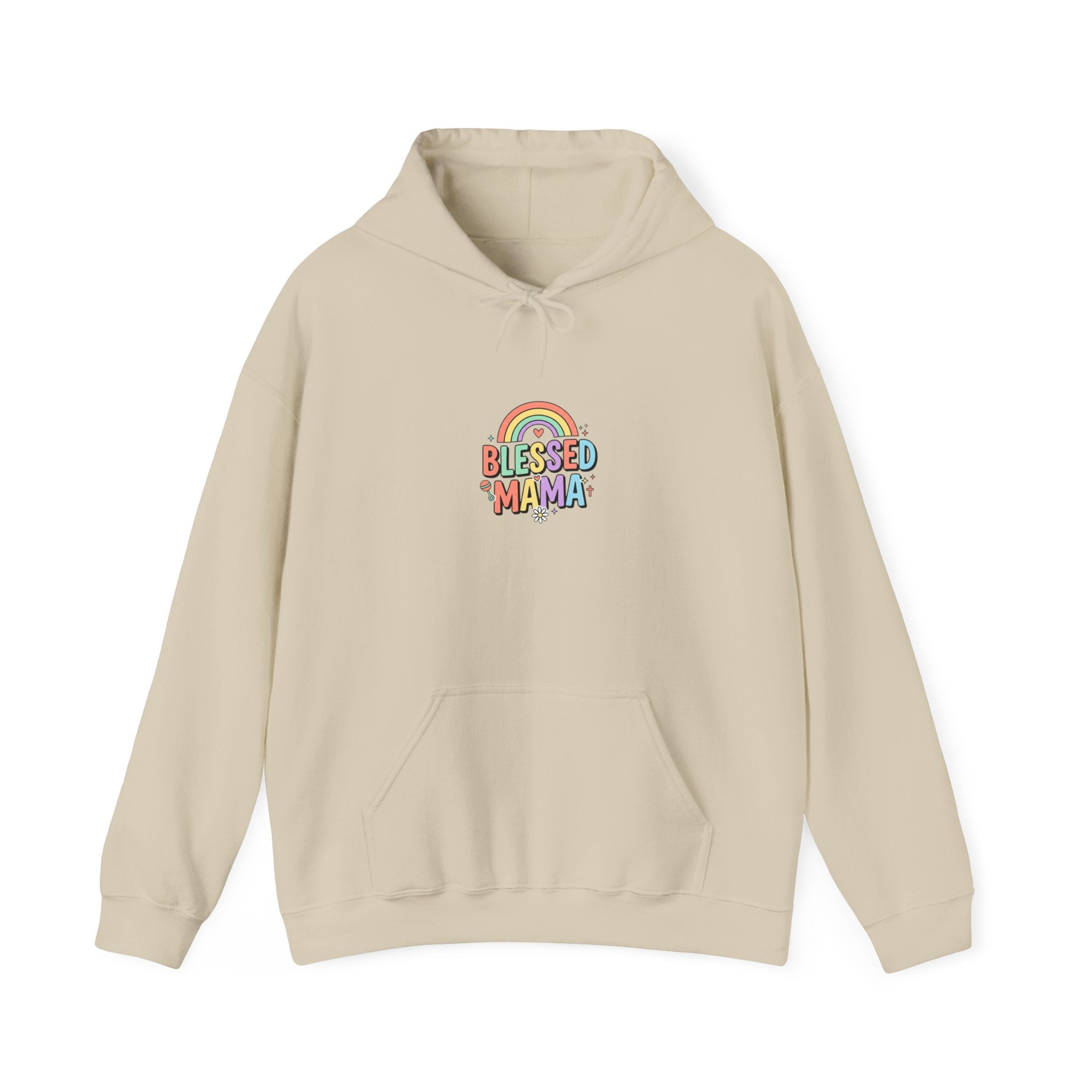 Blessed Mama Rainbow Hoodie | Christian Scripture, Colorful Faith
