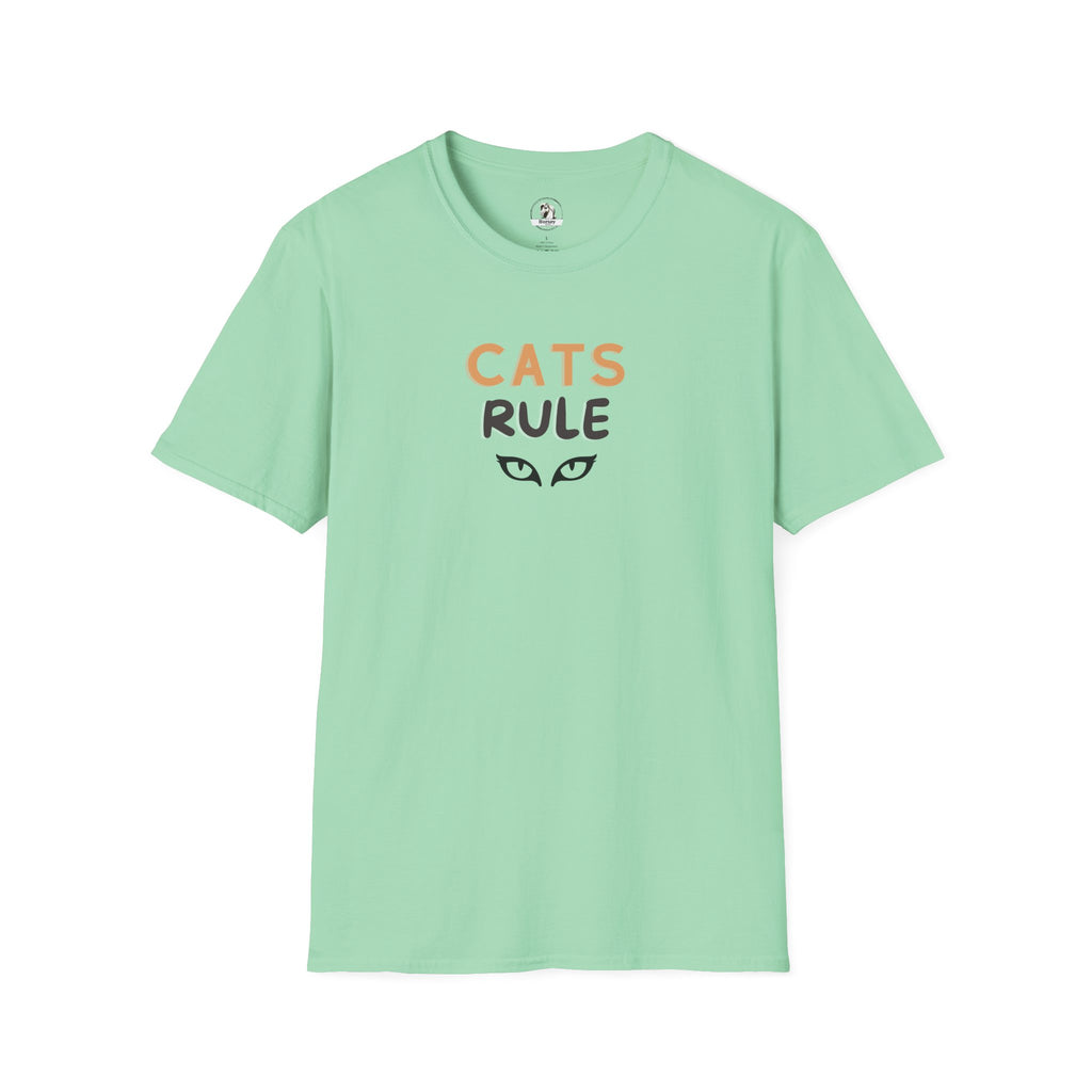 Cats Rule T‑Shirt — Cute Cat Eyes Graphic Tee for Cat Lovers