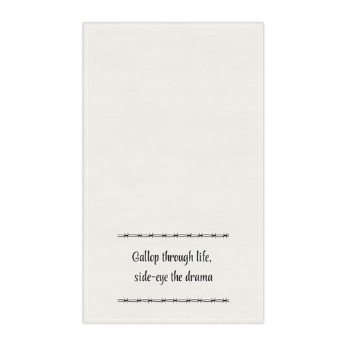 "Gallop through Life, side-eye the drama" Horse-tastic Tea/bar Towels with Inspiring Quotes, Kitchen Decor, Gift for Horse Lovers, Unique Home Accessories, Perfect for Housewarming