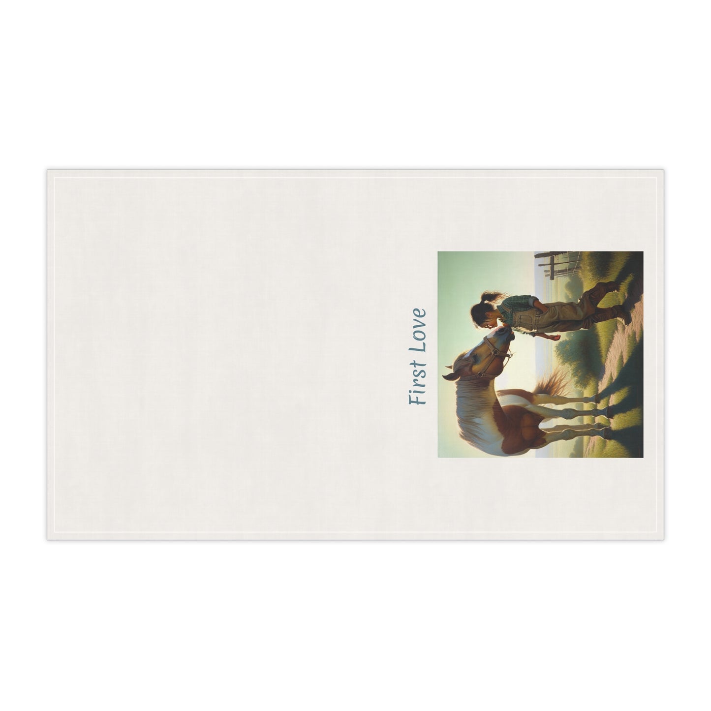 Heartwarming First Love Tea Towels, Farmhouse Decor, Country Kitchen Gift, Equestrian Themed, Horse Lover Present