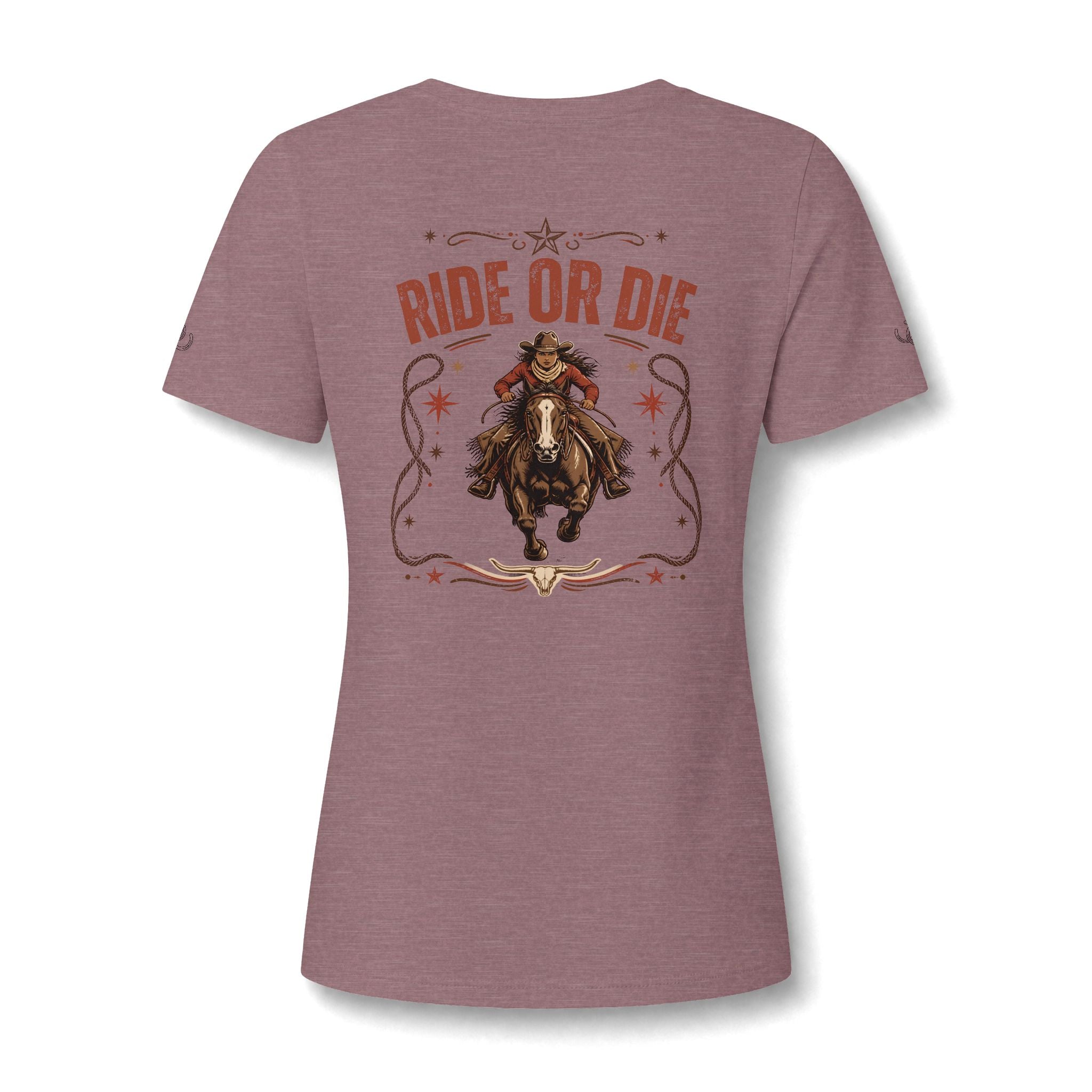 RIDE OR DIE. Vintage Women's V-Neck Tee