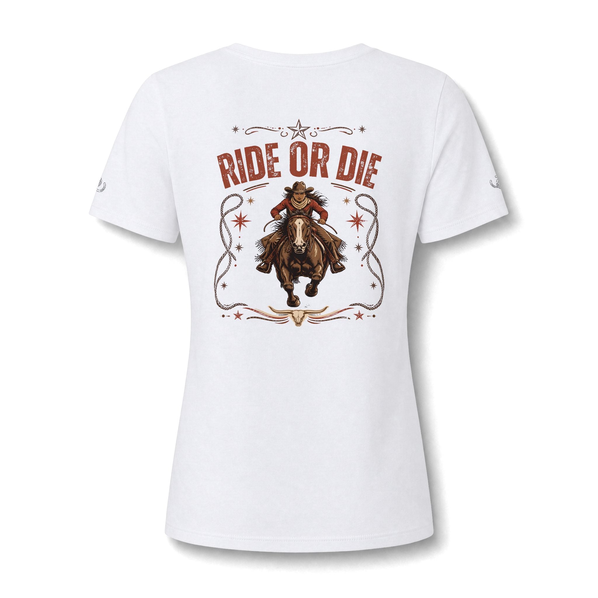 RIDE OR DIE. Vintage Women's V-Neck Tee