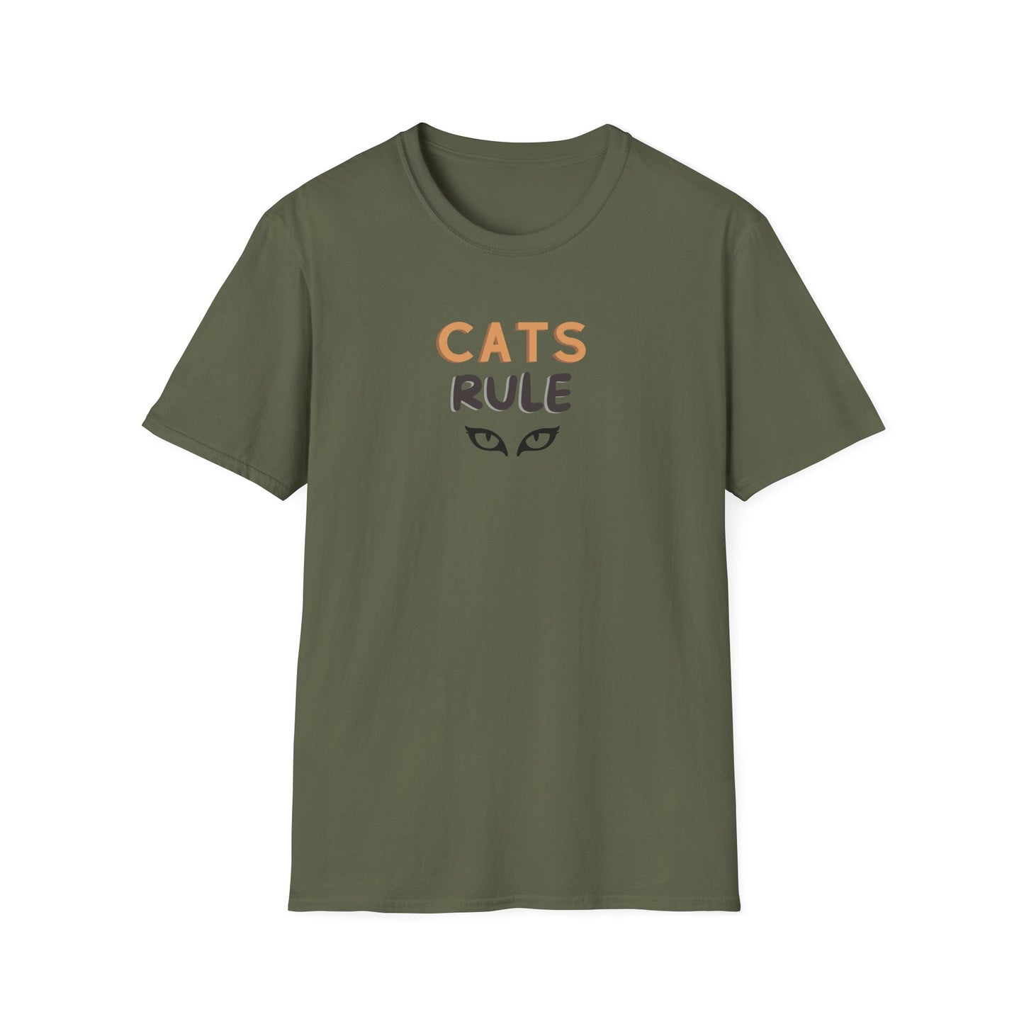 Cats Rule T‑Shirt — Cute Cat Eyes Graphic Tee for Cat Lovers