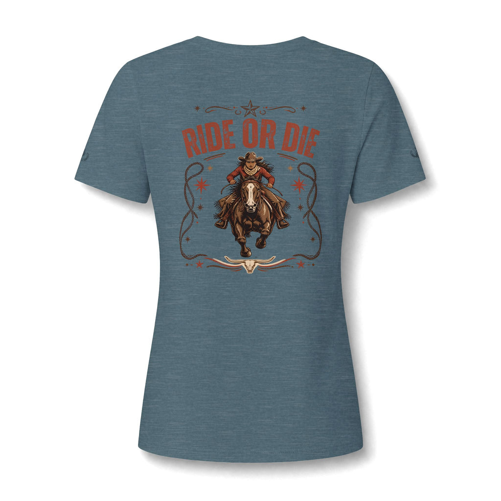 RIDE OR DIE. Vintage Women's V-Neck Tee