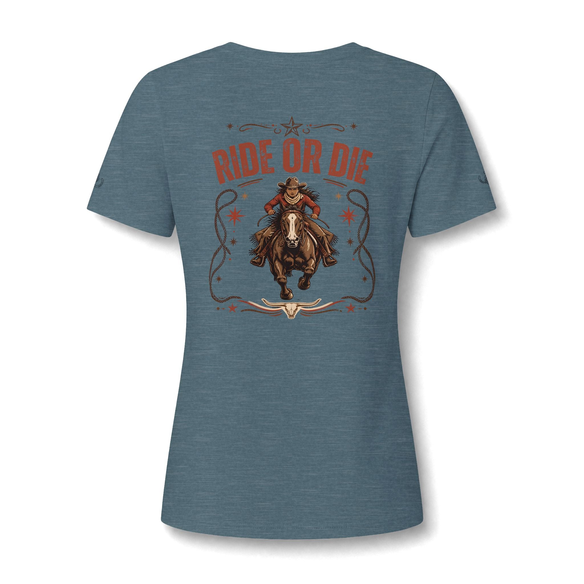 RIDE OR DIE. Vintage Women's V-Neck Tee