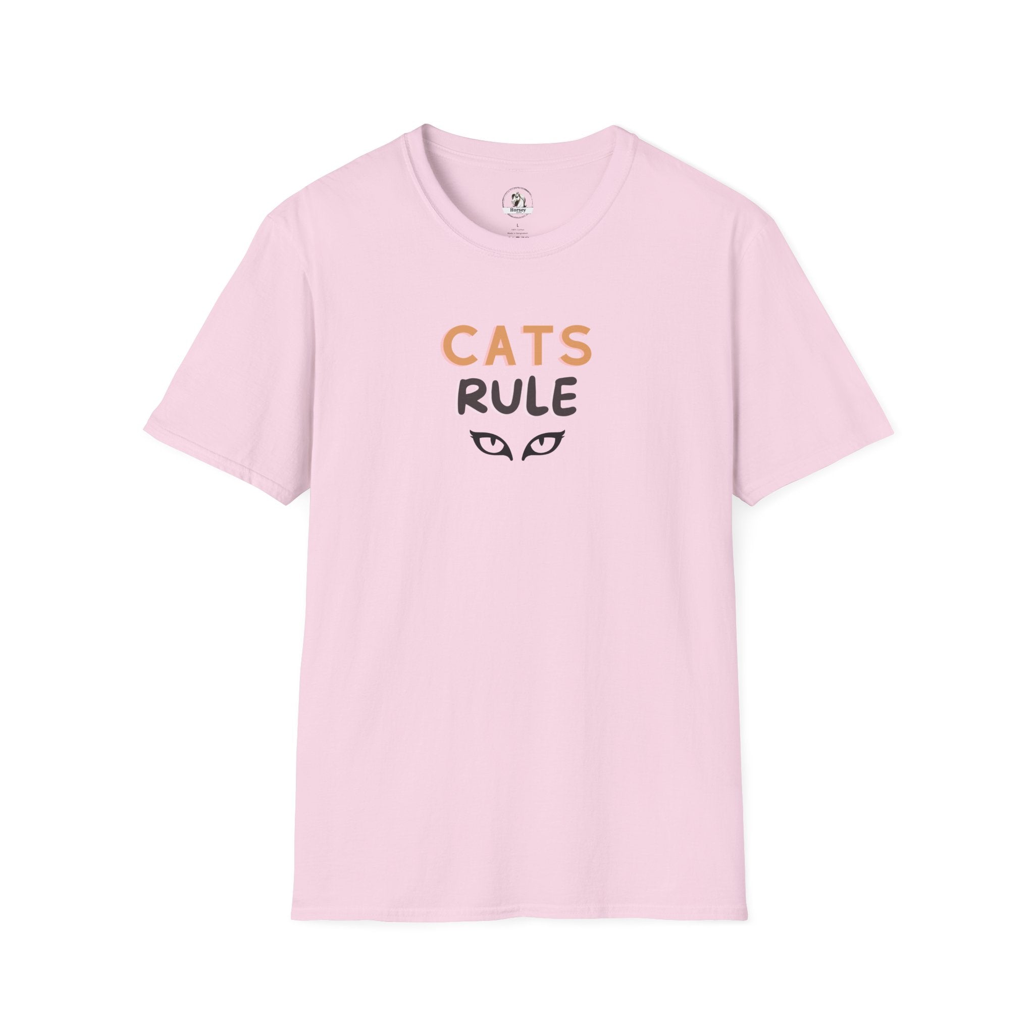Cats Rule T‑Shirt — Cute Cat Eyes Graphic Tee for Cat Lovers