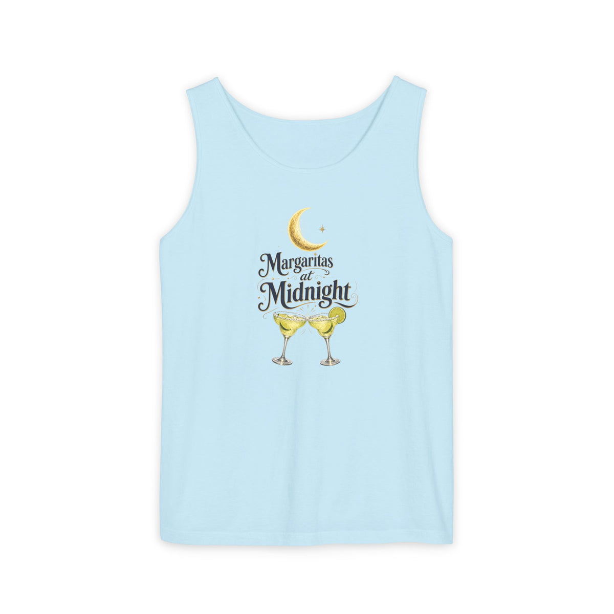 Margaritas at Midnight Tank Top — Women’s/Unisex Cocktail Moon Graphic Tank