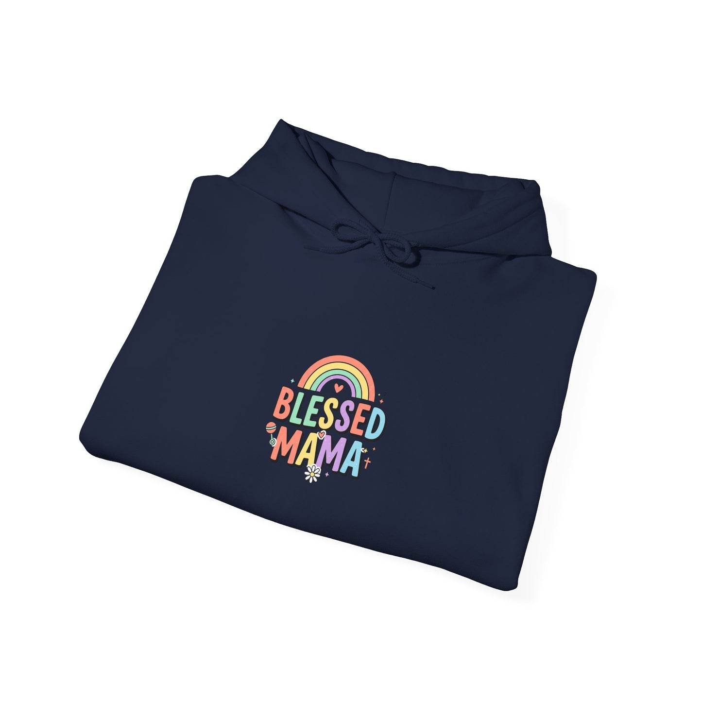 Blessed Mama Rainbow Hoodie | Christian Scripture, Colorful Faith
