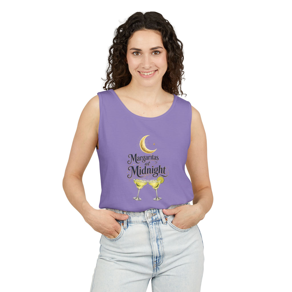 Margaritas at Midnight Tank Top — Women’s/Unisex Cocktail Moon Graphic Tank