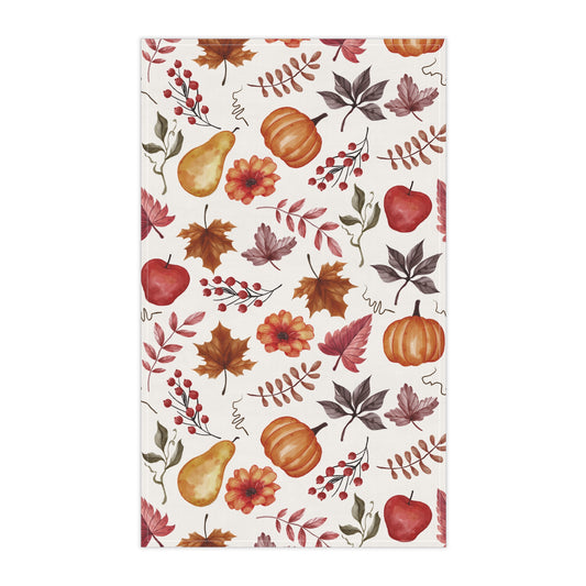 Autumn Floral Tea Towels, Fall Kitchen Decor, Harvest Home Accessories, Thanksgiving Gift, Cozy Kitchen Textile
