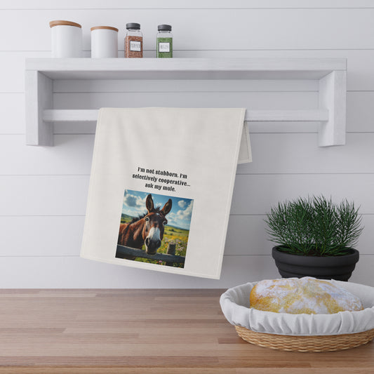 Humorous Mule Tea Towels, Funny Kitchen Towels, Gifts for Mule Lovers, Farmhouse Decor, Equine Humor Kitchenware