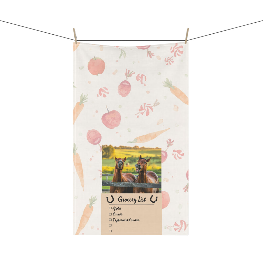Funny Horse-Themed Tea Towels for Farmhouse Decor, Equine Kitchen Accessories, Rustic Home Essentials, Gift for Animal Lovers