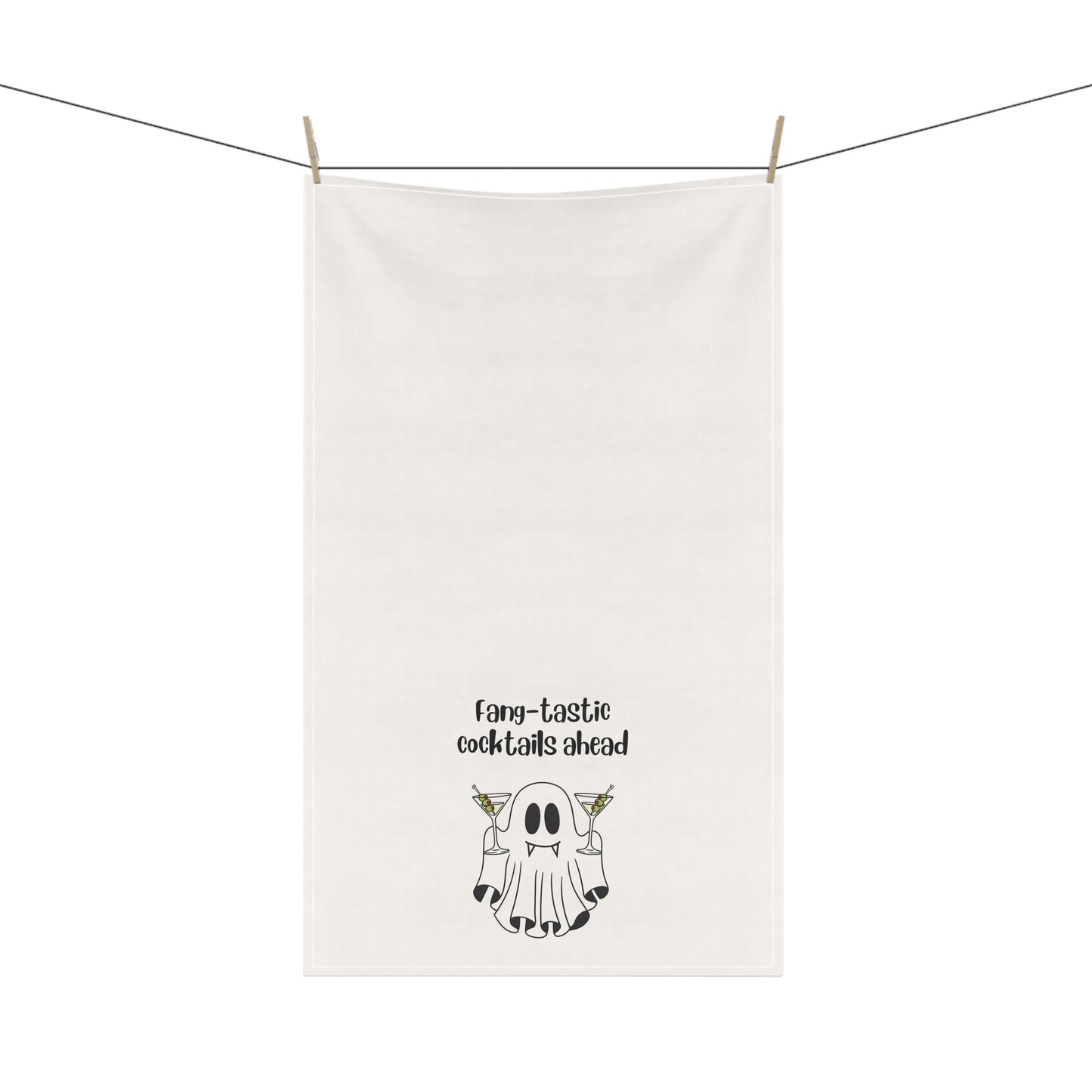 Spooky Ghost Tea Towels - Fang-tastic Cocktails Ahead, Halloween Kitchen Decor, Ghost Party Supplies, Unique Gift for Home, [...]