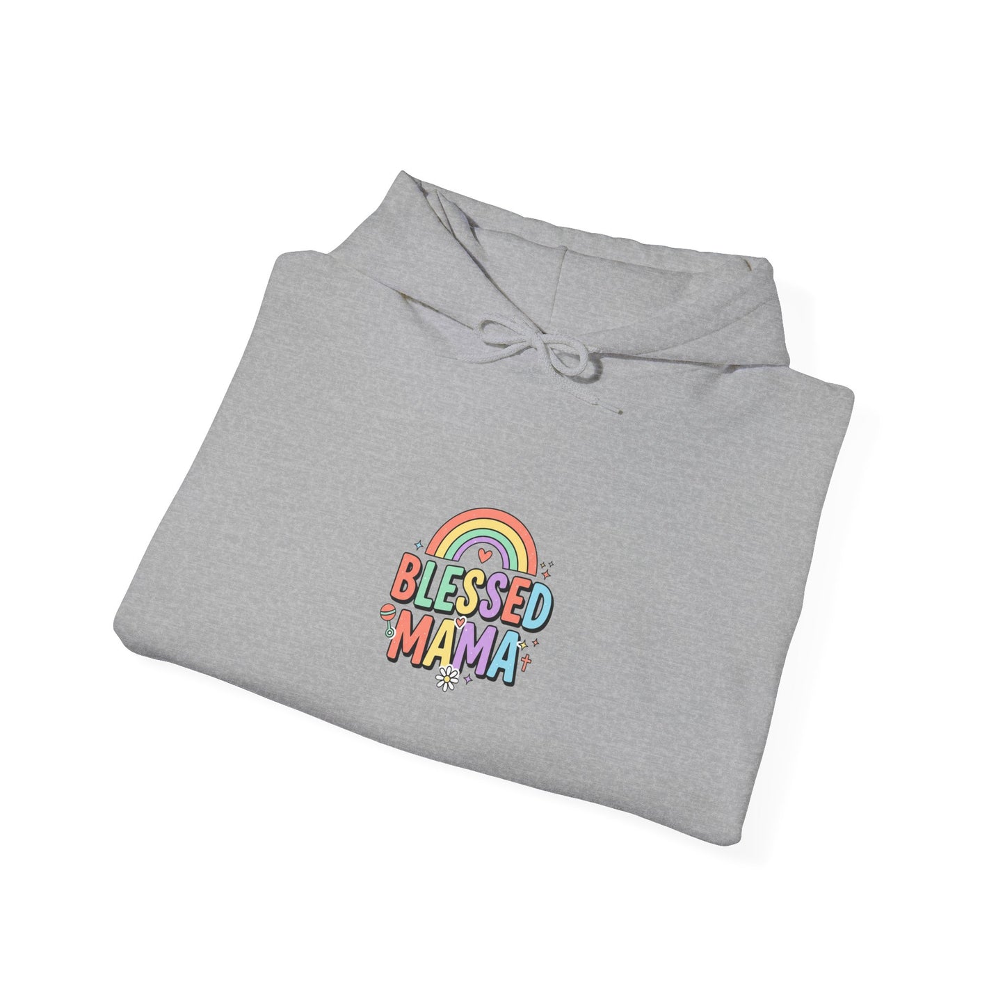 Blessed Mama Rainbow Hoodie | Christian Scripture, Colorful Faith