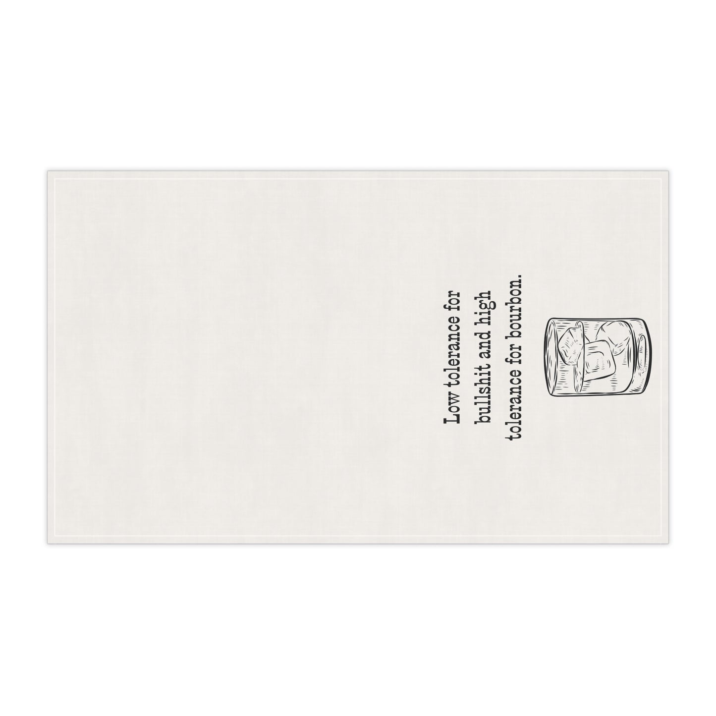 Funny boozy Cotton Tea Towels with Bourbon Quote "Low tolerance for Bullshit and high tolerance for Bourbon", Fun Kitchen Decor, Housewarming Gift, Unique Bar Accessories, Perfect for Parties, [...]