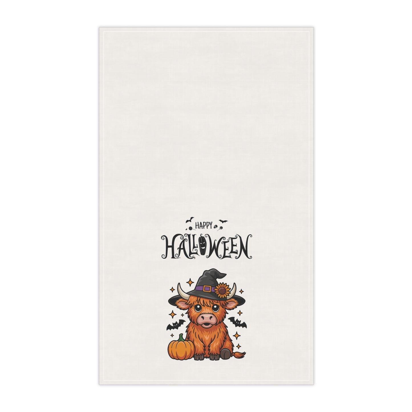 Happy Halloween cute Tea Towels, Festive Decor, Farmhouse Kitchen Accessories, Cute Cow Design, Holiday Gift Ideas