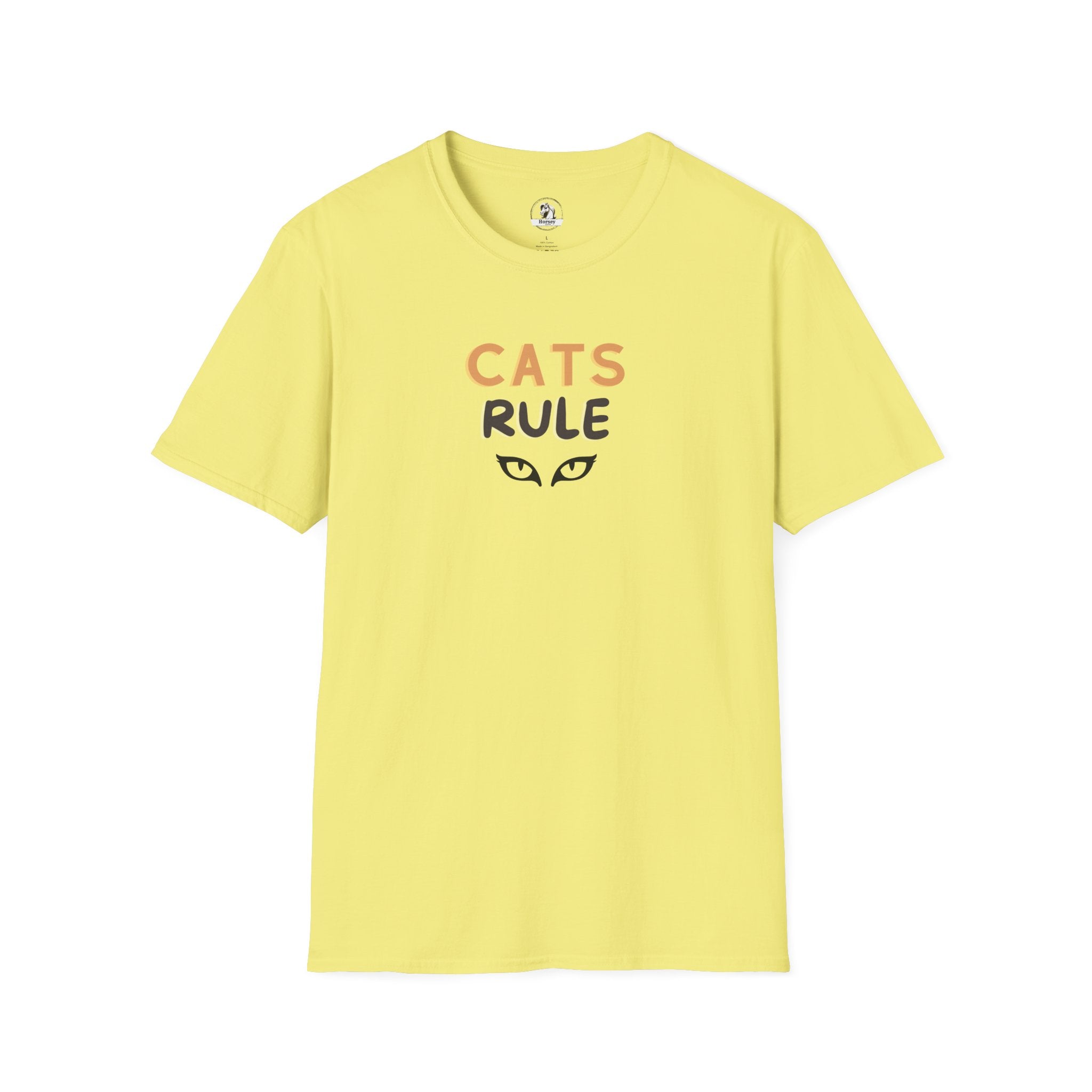 Cats Rule T‑Shirt — Cute Cat Eyes Graphic Tee for Cat Lovers