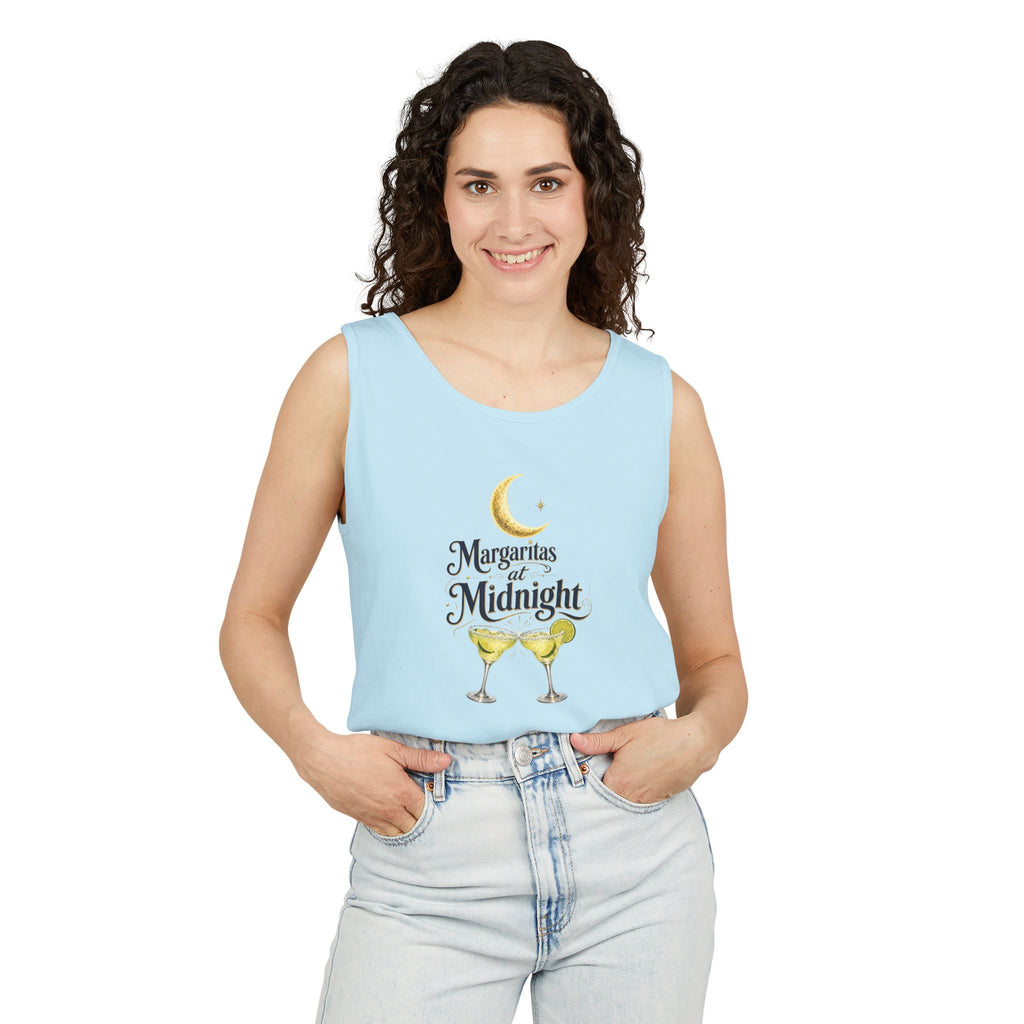 Margaritas at Midnight Tank Top — Women’s/Unisex Cocktail Moon Graphic Tank