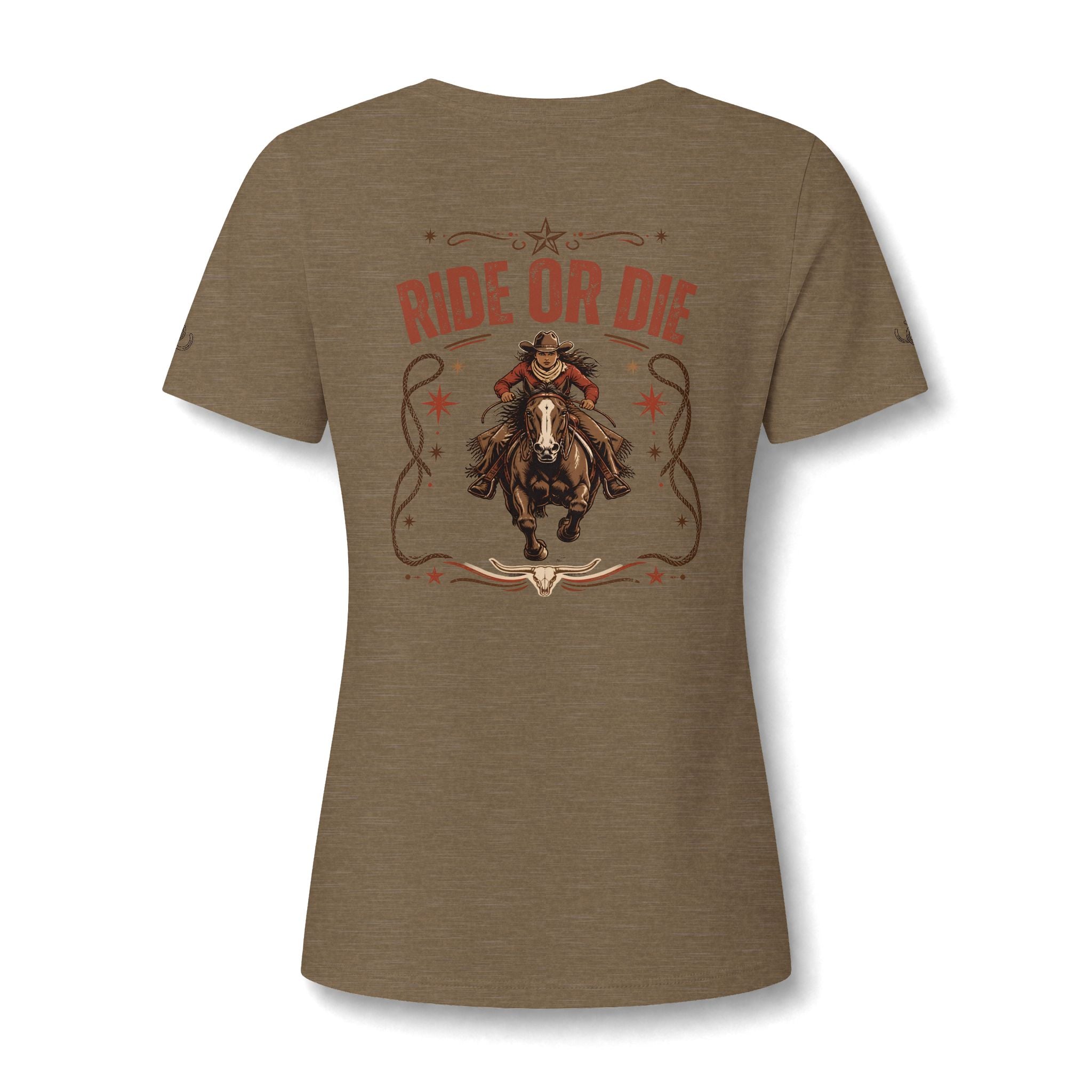 RIDE OR DIE. Vintage Women's V-Neck Tee