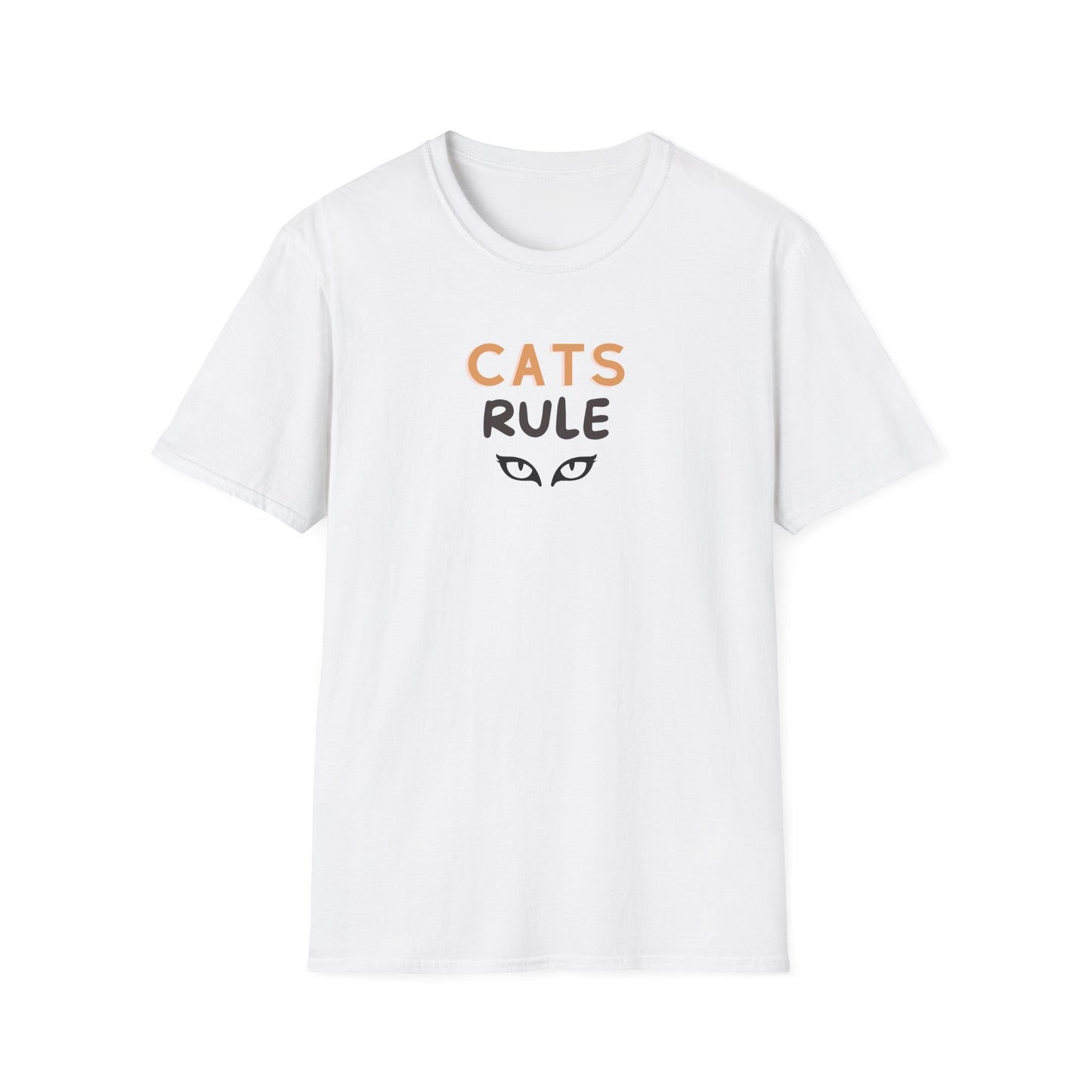 Cats Rule T‑Shirt — Cute Cat Eyes Graphic Tee for Cat Lovers