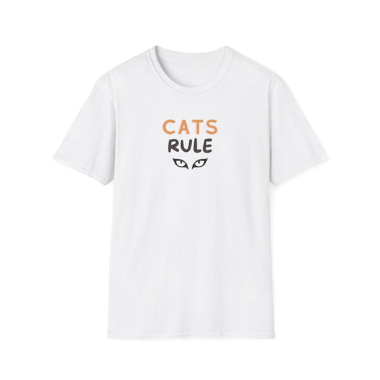 Cats Rule T‑Shirt — Cute Cat Eyes Graphic Tee for Cat Lovers