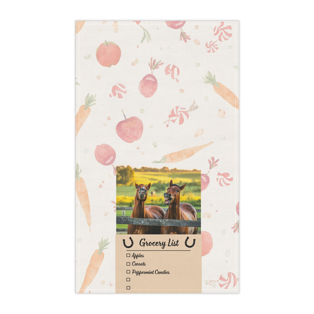 Funny Horse-Themed Tea Towels for Farmhouse Decor, Equine Kitchen Accessories, Rustic Home Essentials, Gift for Animal Lovers