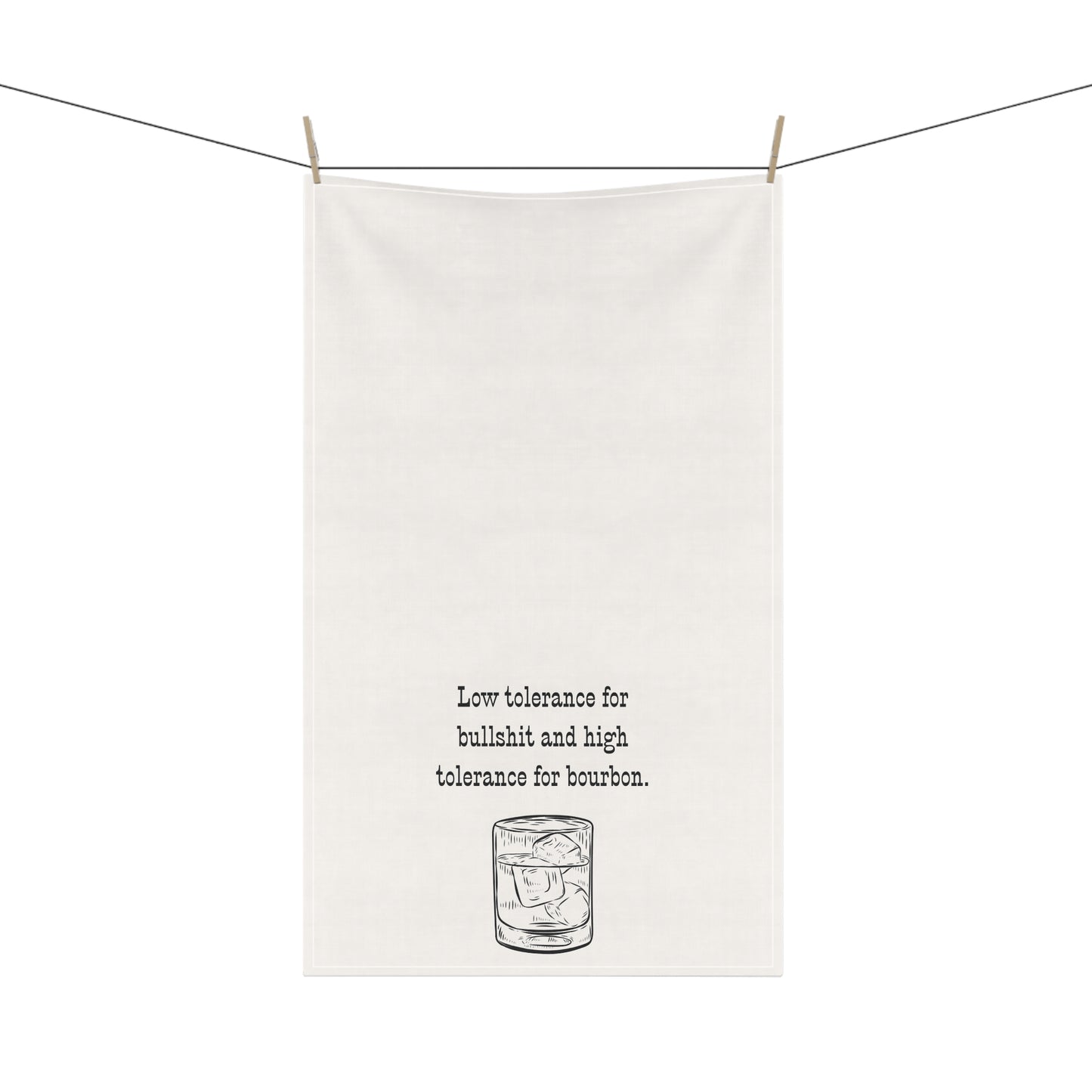 Funny boozy Cotton Tea Towels with Bourbon Quote "Low tolerance for Bullshit and high tolerance for Bourbon", Fun Kitchen Decor, Housewarming Gift, Unique Bar Accessories, Perfect for Parties, [...]