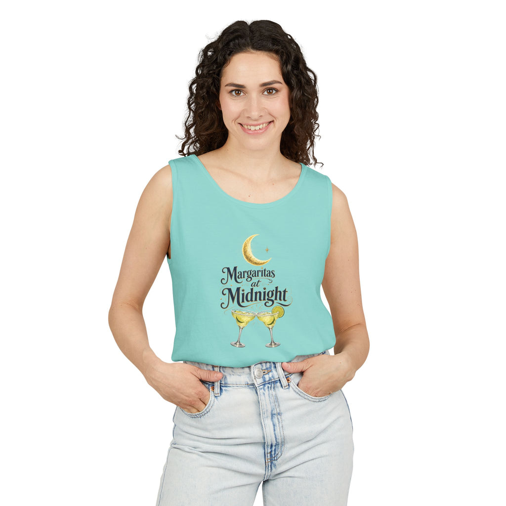 Margaritas at Midnight Tank Top — Women’s/Unisex Cocktail Moon Graphic Tank