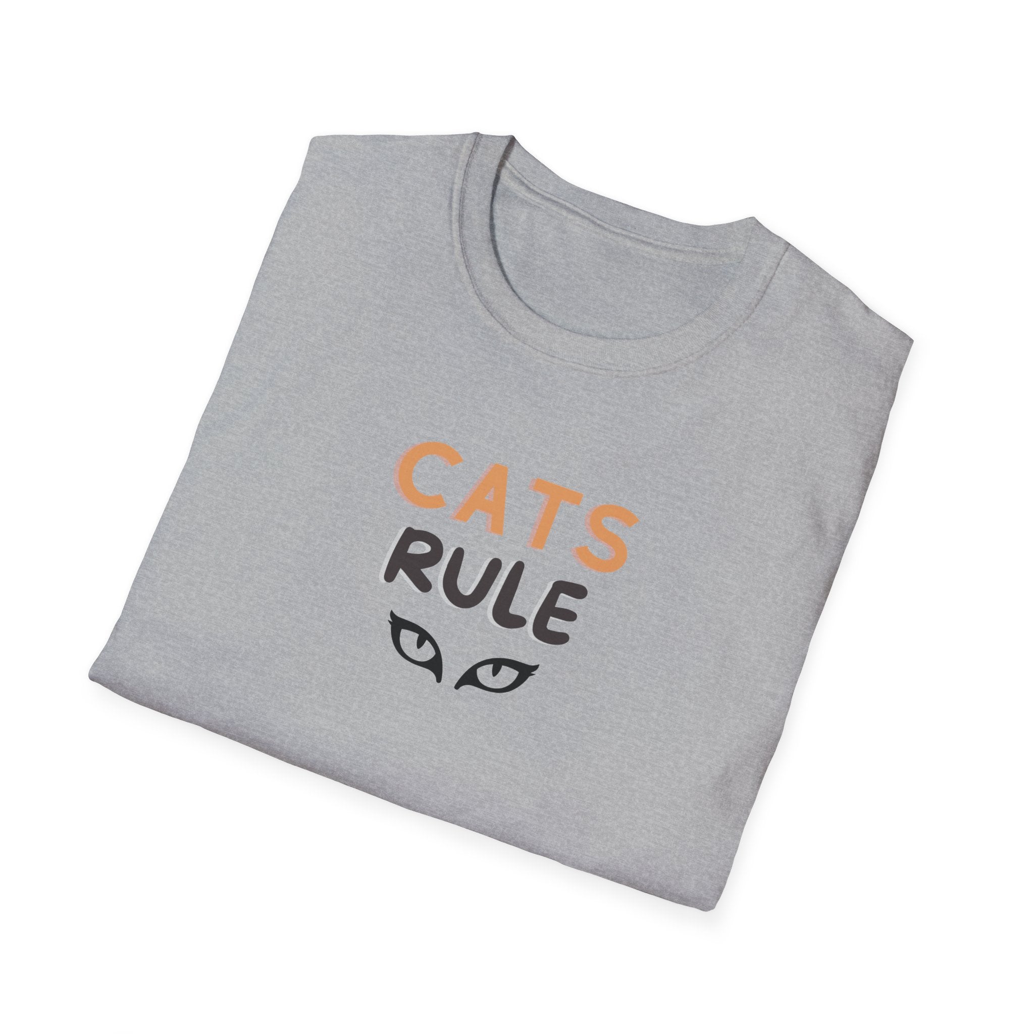Cats Rule T‑Shirt — Cute Cat Eyes Graphic Tee for Cat Lovers