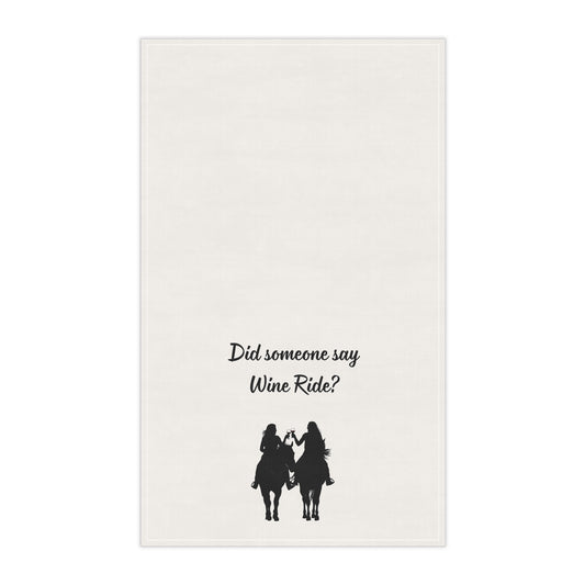 "Did someone say Wine Ride?" Cowgirl Wine Ride Tea/Bar Towels, Western Kitchen Decor, Retro Cowgirl Design, Farmhouse Towels, Kitchen Towels with Wine Theme, Vintage Tea