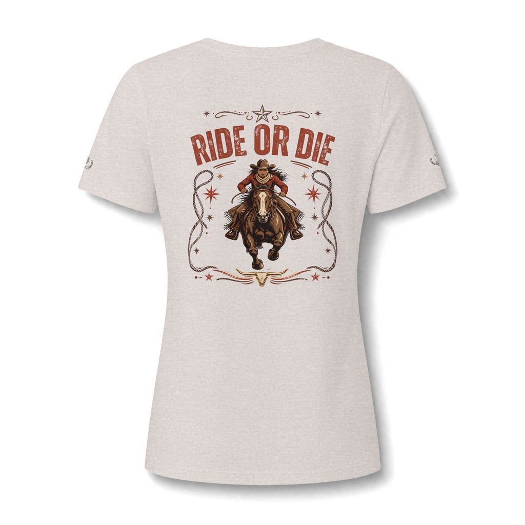 RIDE OR DIE. Vintage Women's V-Neck Tee