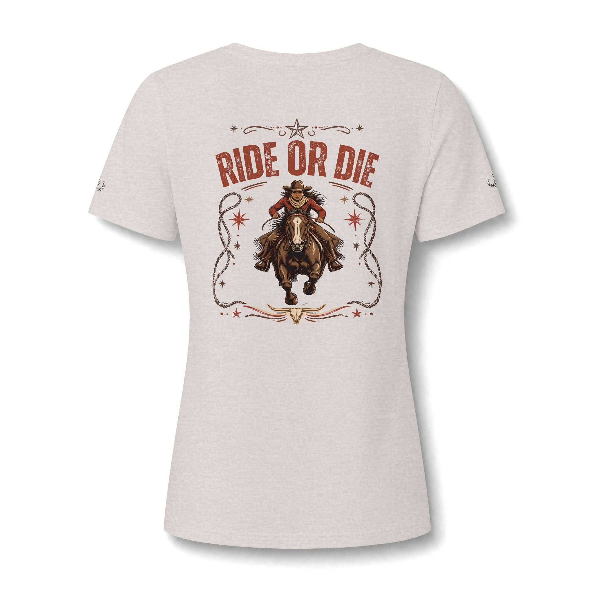 RIDE OR DIE. Vintage Women's V-Neck Tee