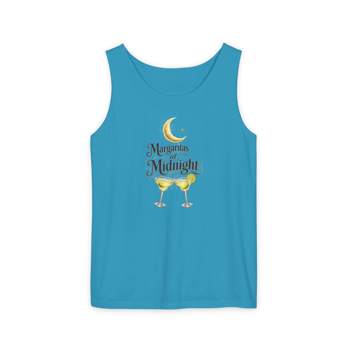Margaritas at Midnight Tank Top — Women’s/Unisex Cocktail Moon Graphic Tank