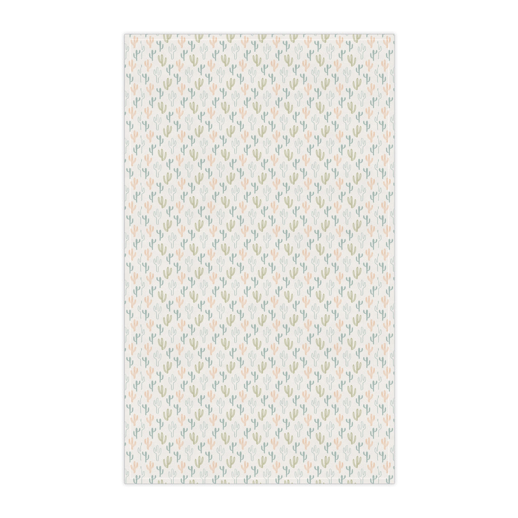 Cactus Print Tea Towels, Western Decor, Natural Cotton Dish Towels, Gift for Home, Rustic Farmhouse Style