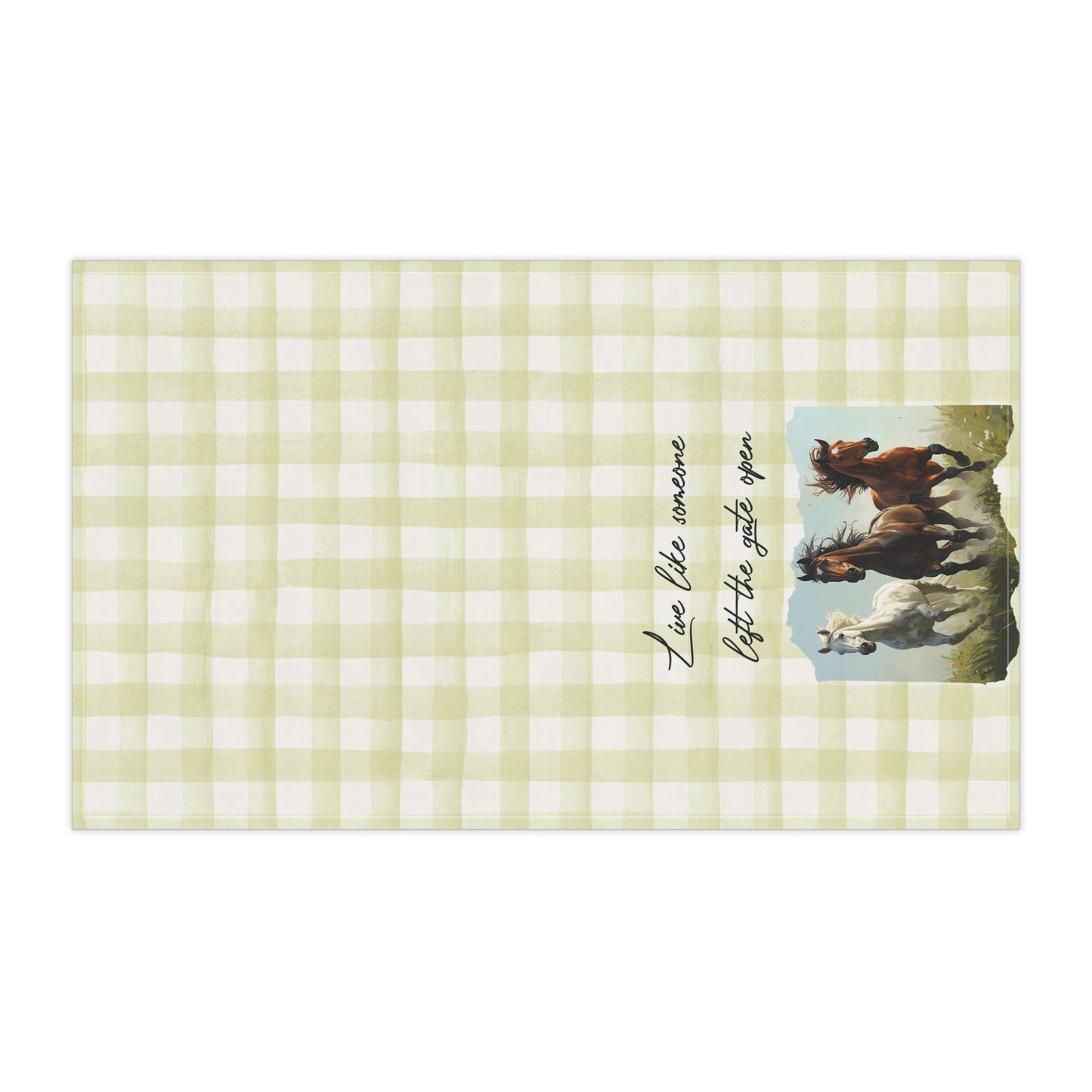 Rustic Horse Tea Towels, Farmhouse Kitchen Decor, Gift for Horse Lovers, Country Home, Eco-Friendly Cotton Towels